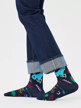 HAPPY SOCKS | Herren Socken 41-46 STEINBOCK navy | 
